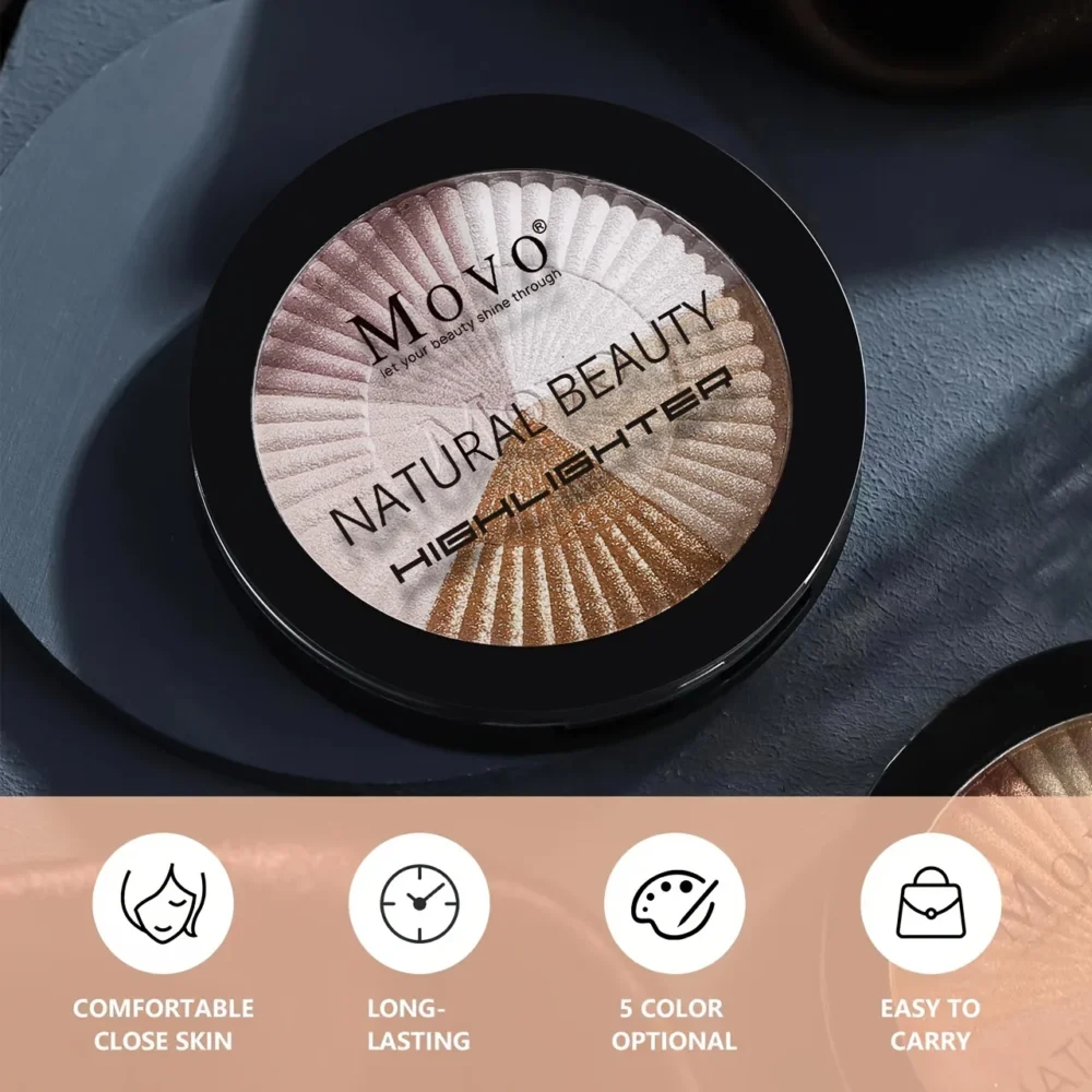 Swatches of highlighter shades on hand