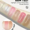 Compact makeup stick held in hand