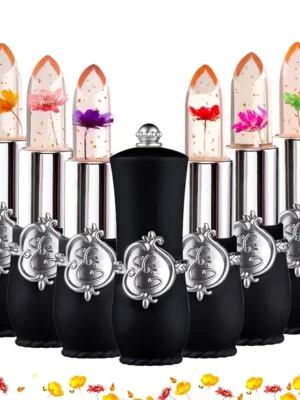 Flower Jelly Color‑Change Lipstick & Lip Balm أحمر شفاه Flower Jelly متغير اللون ومرطب للشفاه