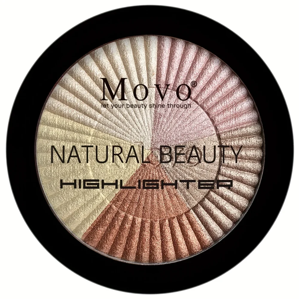 Compact highlighter palette in hand