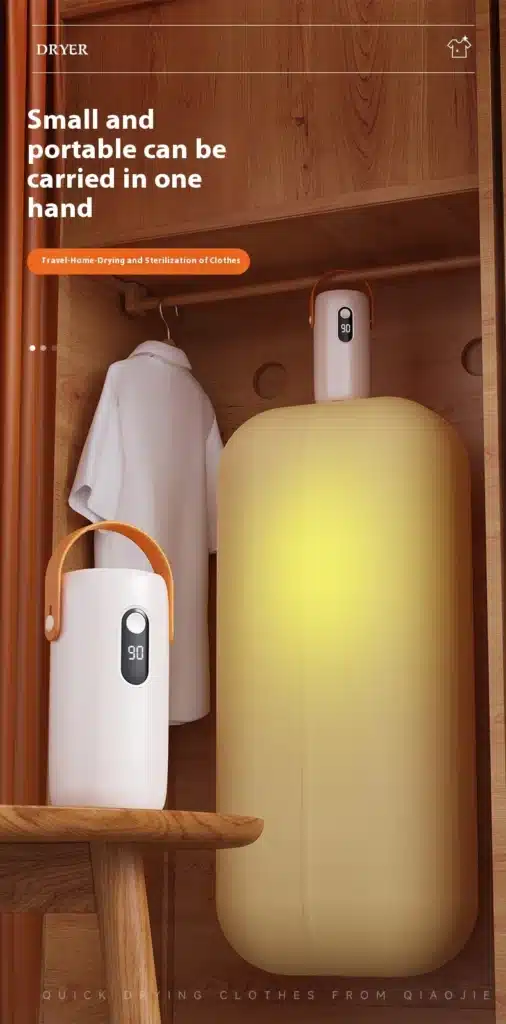 تصميم ذكي وقابل للطي يناسب الشقق الصغيرة، مع تجفيف سريع وتحكم مريح.