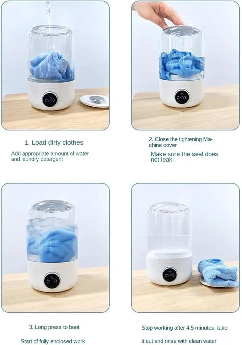 طريقة استخدام الغسالة المحمولة