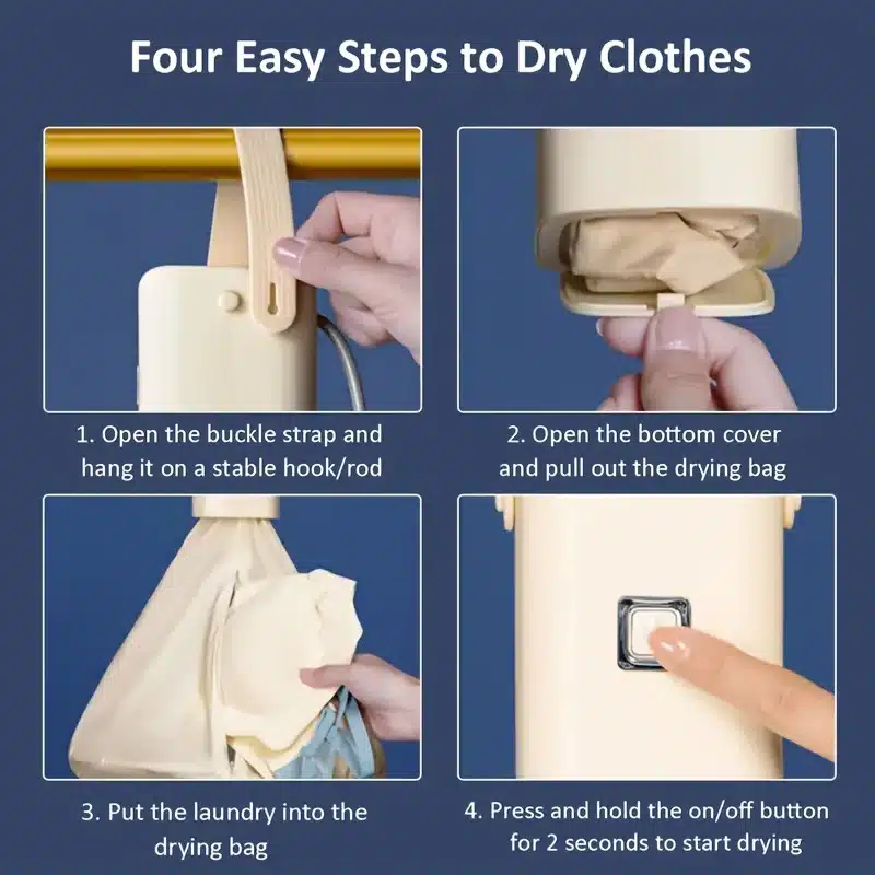 مجفف ملابس صغير سهل الاستخدام