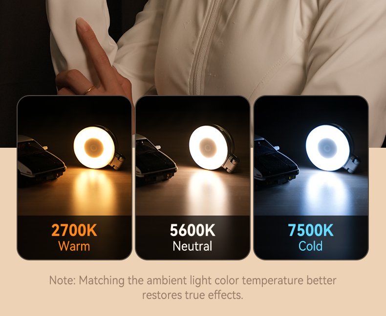 إضاءة ثلاثية الألوان لحامل TELESIN