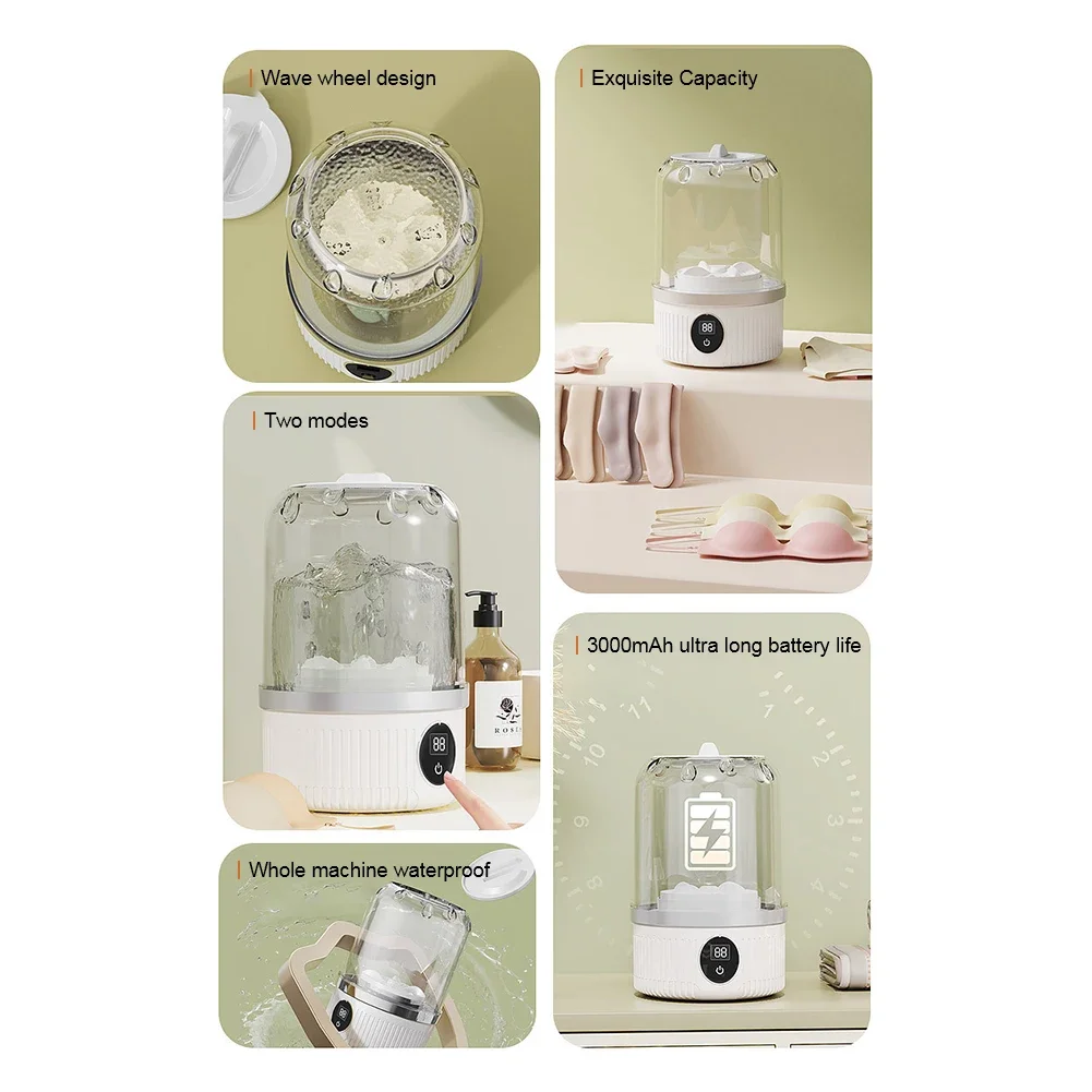 تصميم ومميزات غسالة محمولة قابلة للشحن