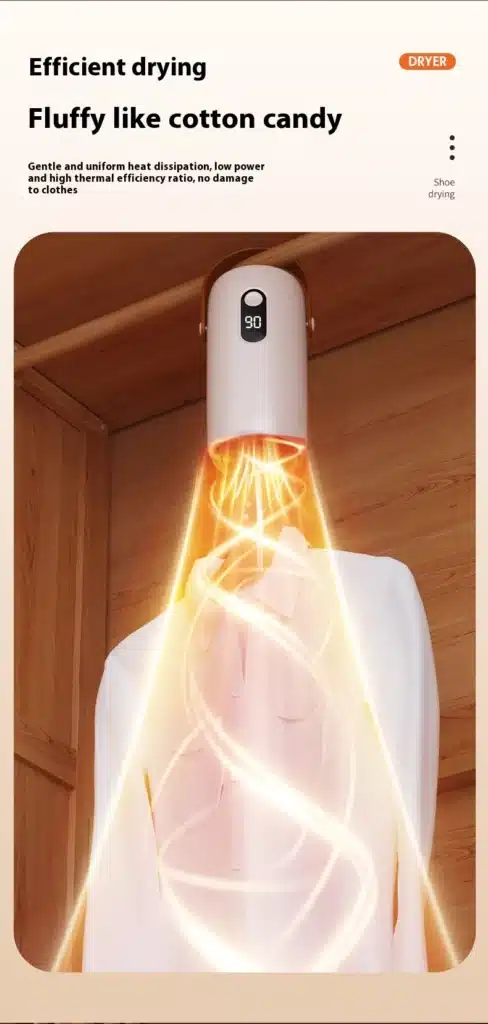 تجفيف سريع وآمن على الملابس