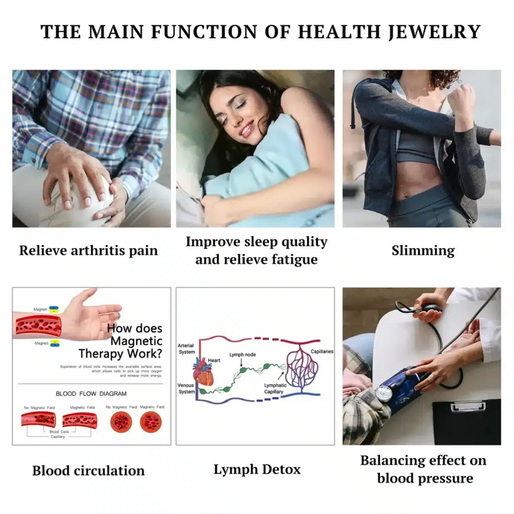 ARADOO سوار مغناطيسي لتخفيف الآلام وتقليل الالتهابات وتحسين الدورة الدموية واستعادة التوازن والطاقة.