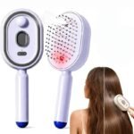 فرشاة شعر كهربائية 3 في 1 بتقنية Nano Mist وخزان زيت – مضادة للكهرباء الساكنة لتصفيف وتدليك فروة الرأس